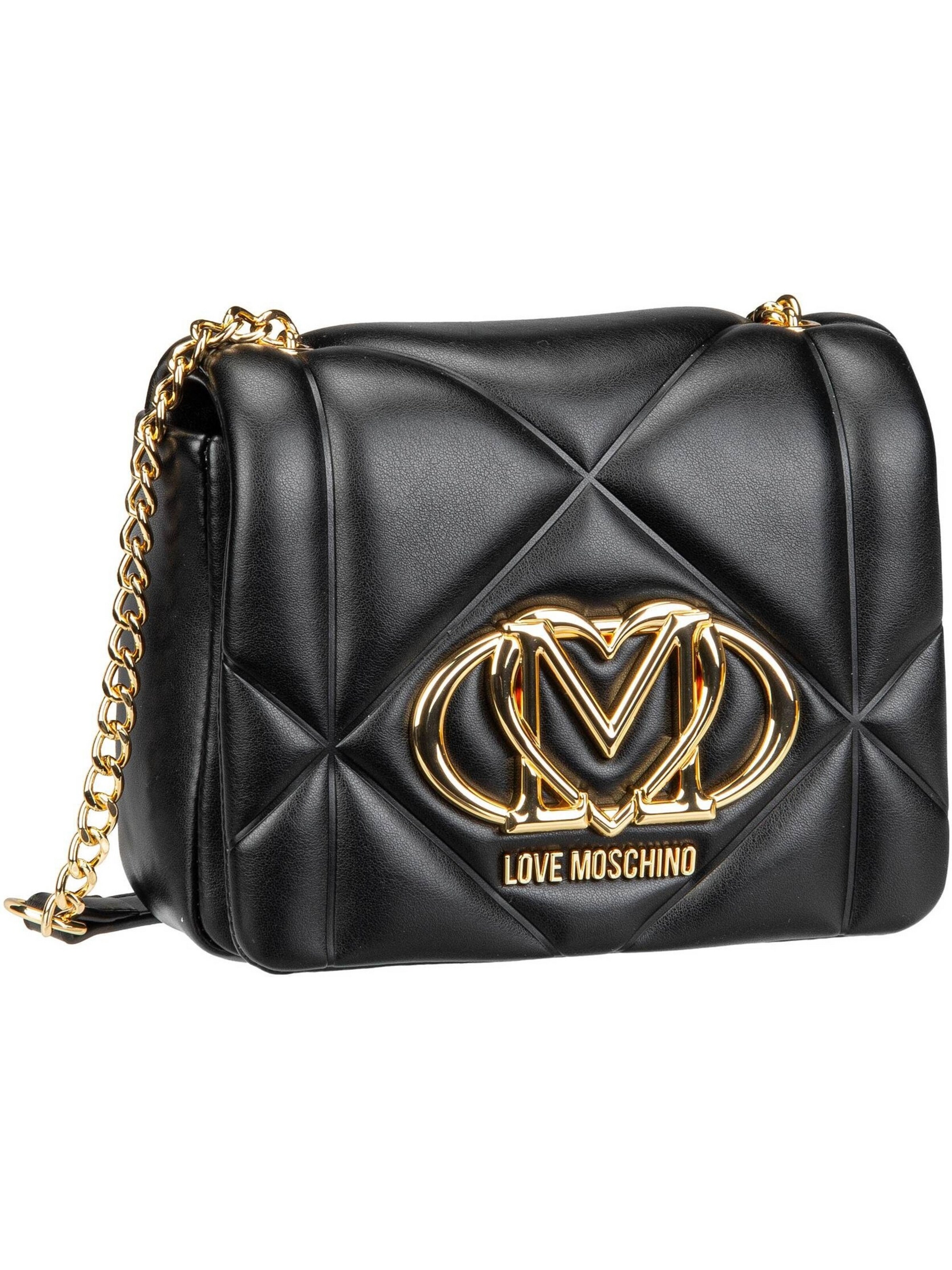 Sac à bandoulière 'Embossed Q' Love Moschino en noir : devant