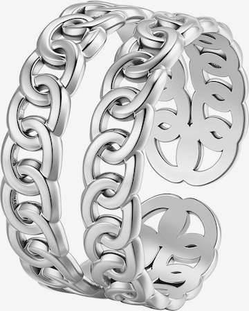 Hey Happiness Ring 'Double Chain' in Silber: Vorderseite