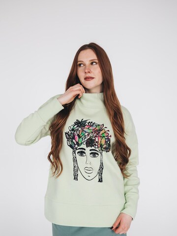 RADADA Sweatshirt 'FLOWER GIRL' in Green