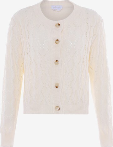 BLONDA Knit cardigan in White: front