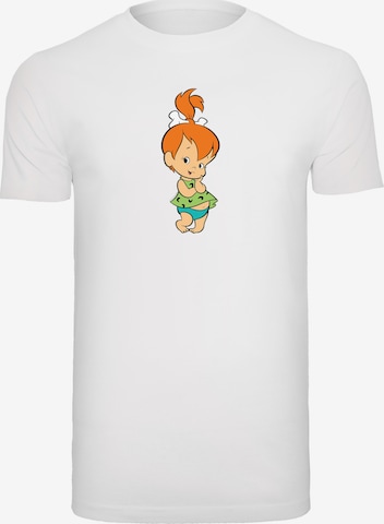 T-Shirt 'Pebbles Flintstone' F4NT4STIC en blanc : devant