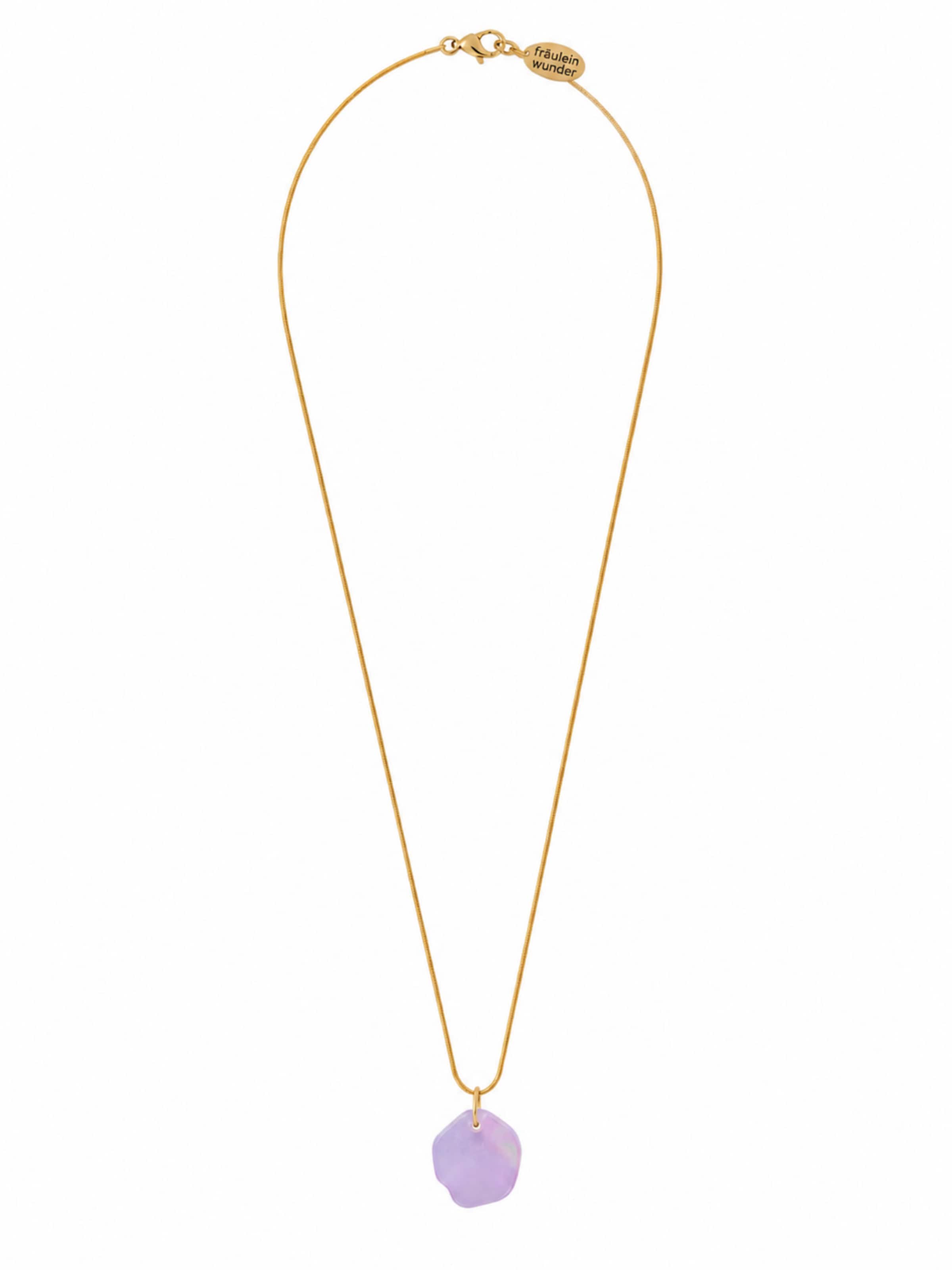 Fräulein Wunder Kette 'Acetat Alice Gold'‌‌‌‌‌‌‌‌‌‌ in Lila: Vorderseite