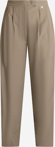 Dixie - Loosefit Calças com pregas em bege: frente