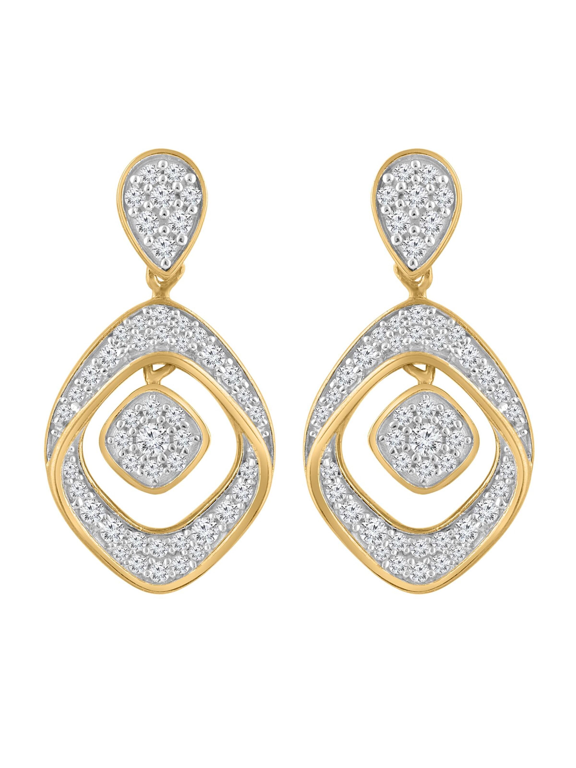 Diamant Exquis Earrings in Gold: front