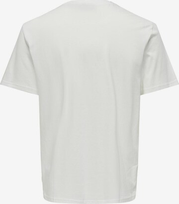 Maglietta 'KOLTON' di Only & Sons in bianco