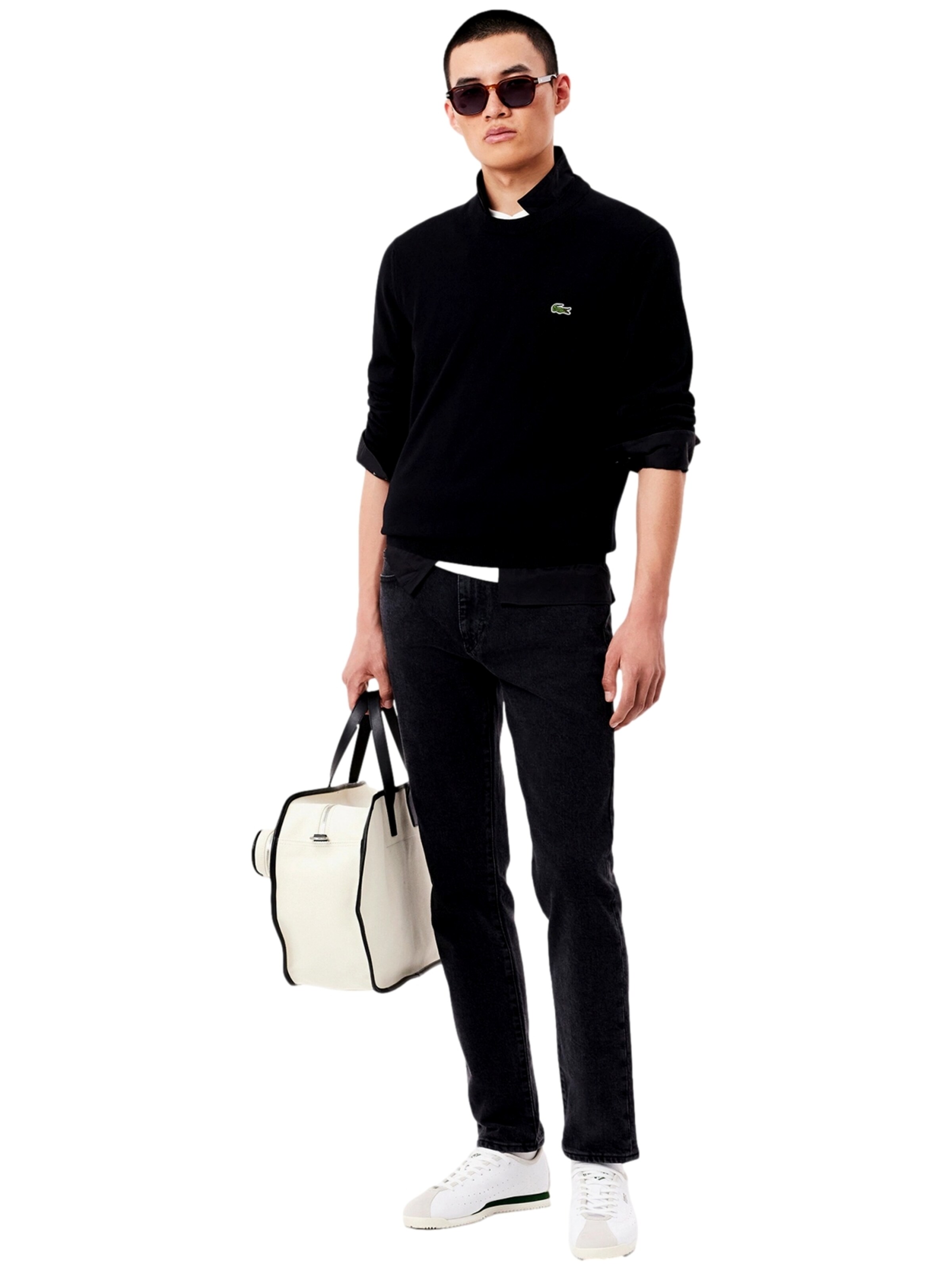 LACOSTE Sweatshirt in Schwarz