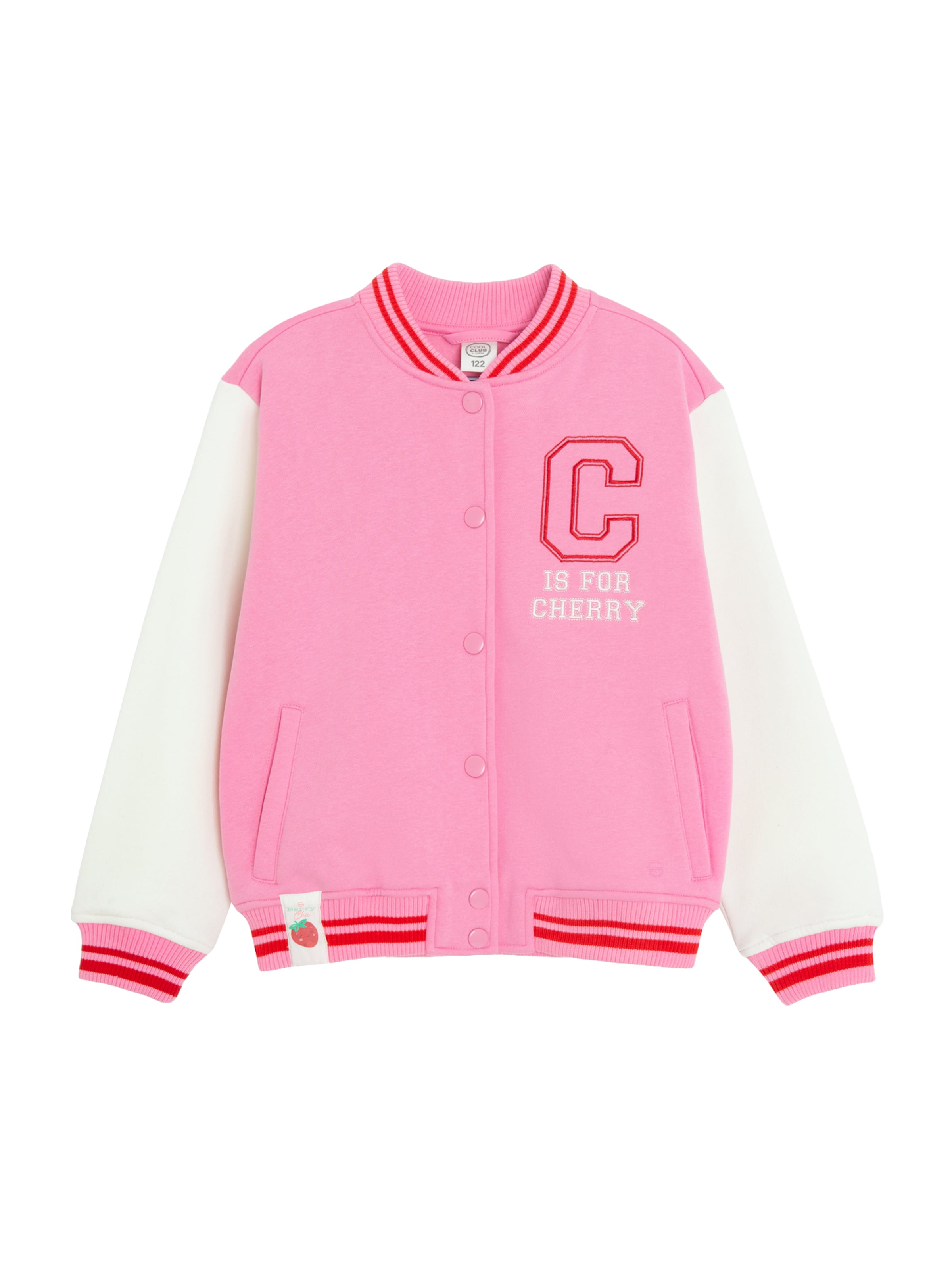 Cool Club Sweat jacket in Pink: front