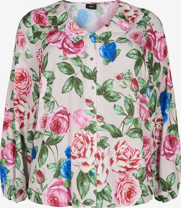 Zizzi Blouse 'RUBY' in Wit: voorkant