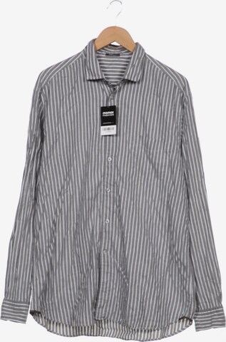 Zegna Button Up Shirt in XXL in Grey: front