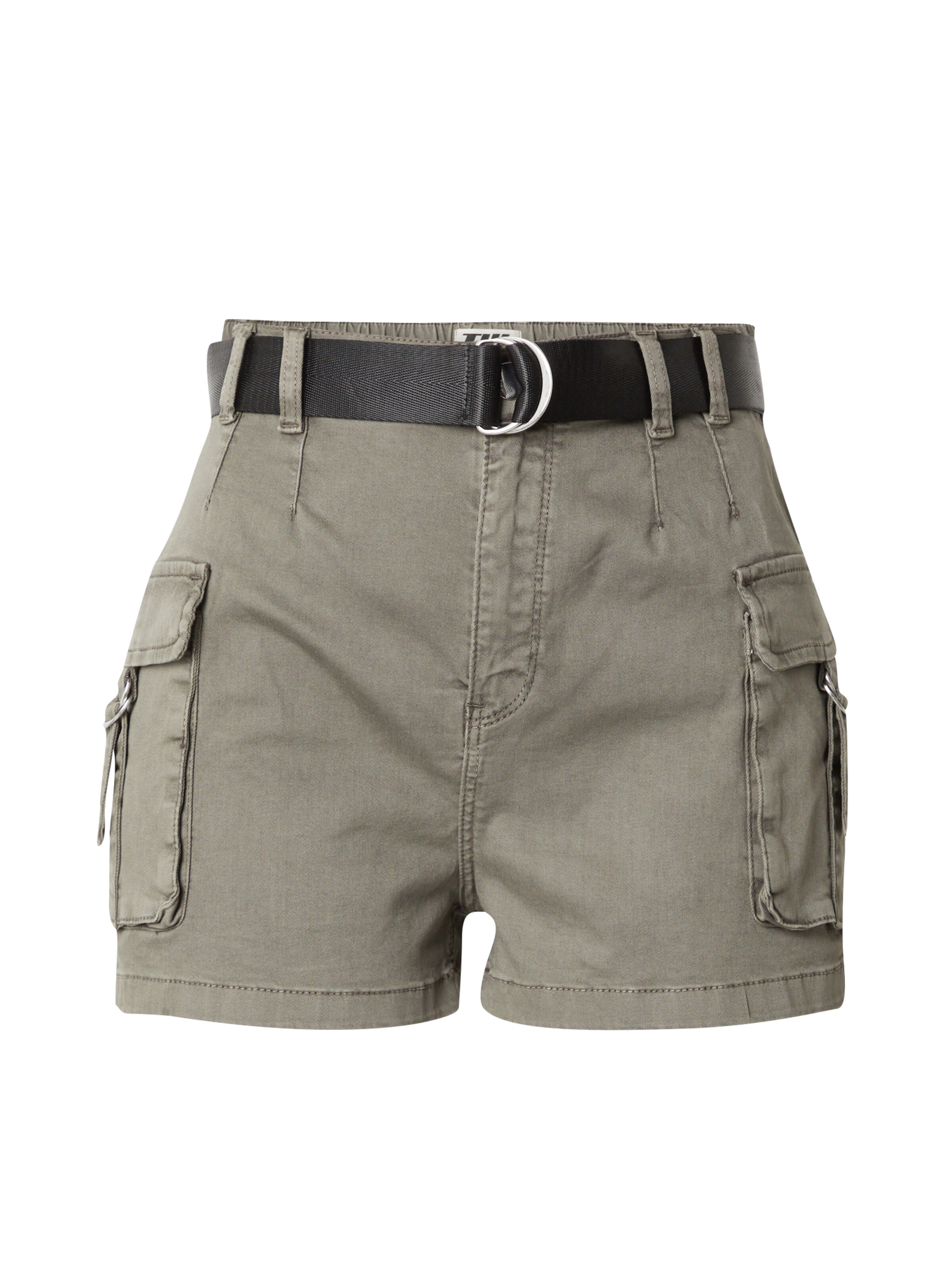 Tally Weijl Regular Cargo Pants in Green: front