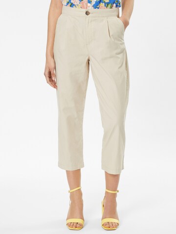 Dorothy Perkins - regular Pantalón plisado en beige: frente