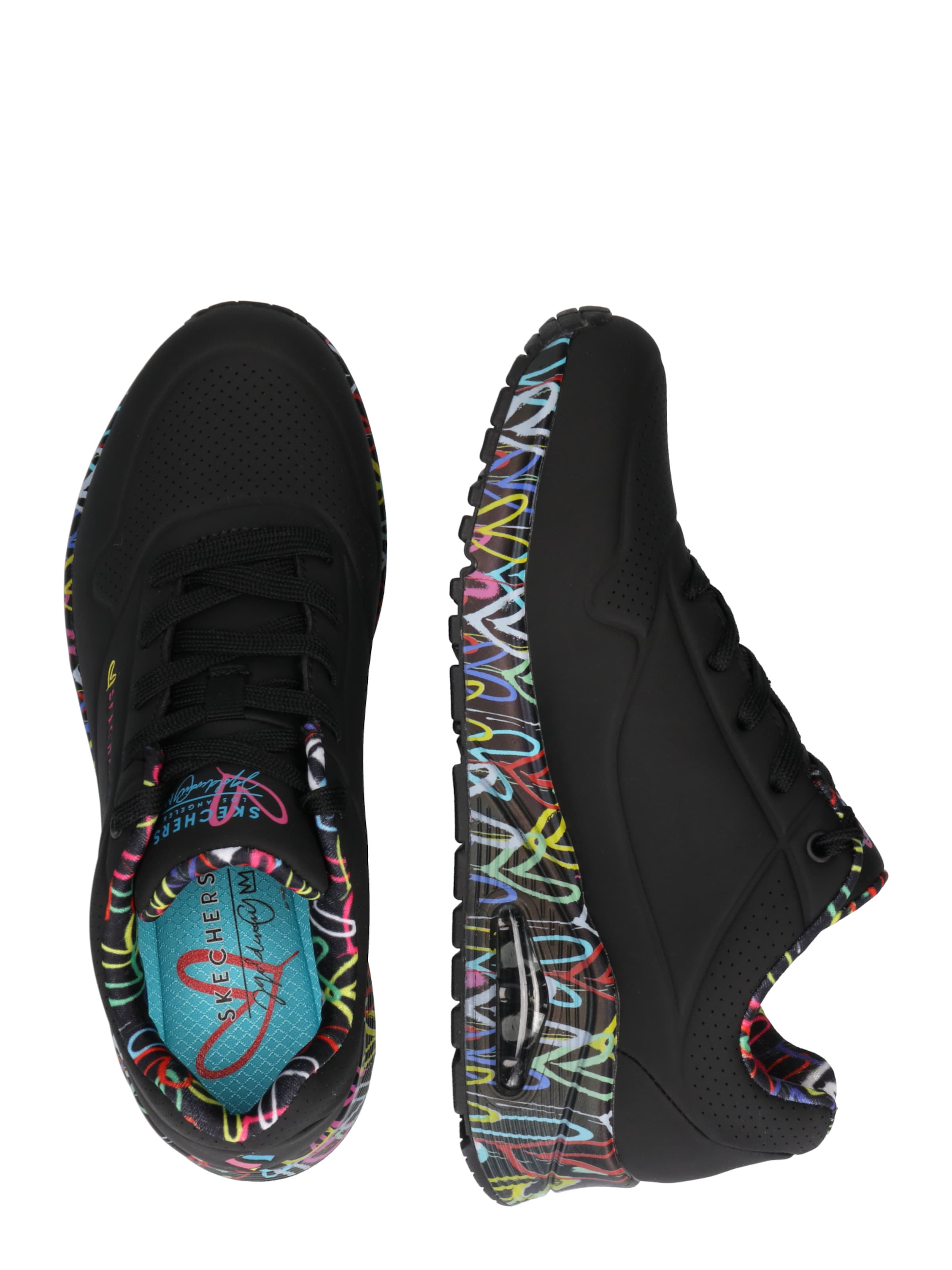 Baskets basses 'Loving Love' SKECHERS en noir