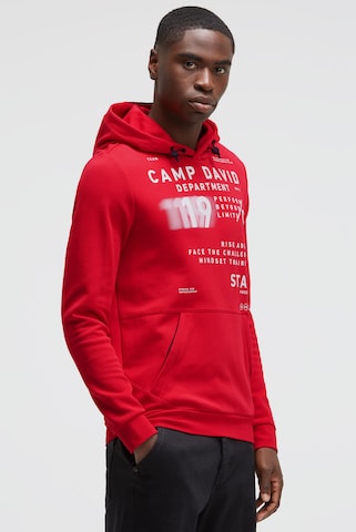 CAMP DAVID Sweatshirt in Red: front
