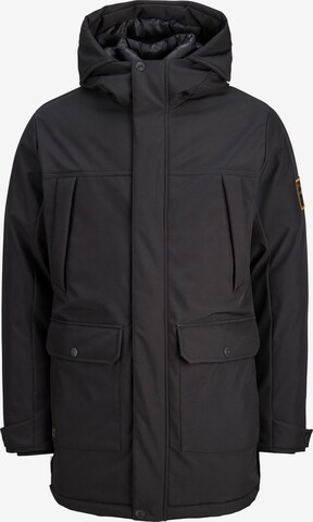 JACK & JONES Overgangsparka i sort: forside