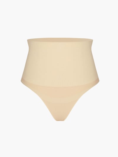 cfab (formerly creamy fabrics) Shapingslip 'Shaping-String mit hoher Taille' in XS-S in de kleur Beige, Productweergave