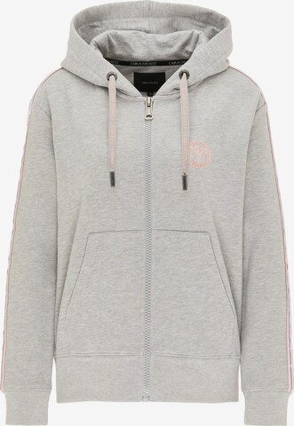 Carlo Colucci Zip-Up Hoodie 'Cattaruzza' in Grey: front