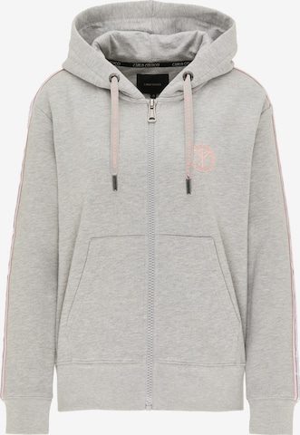 Carlo Colucci Zip-Up Hoodie 'Cattaruzza' in Grey: front