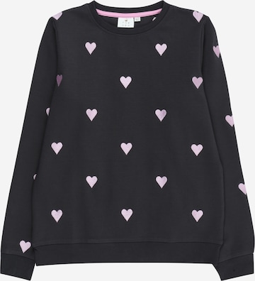 The New Sweatshirt 'HEART' in Black: front