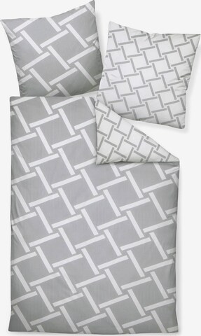 JANINE Duvet Cover in Silver: front