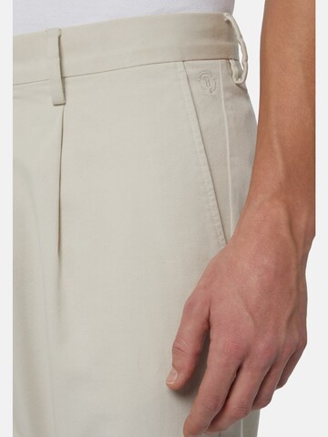 Boggi Milano Slim fit Pleat-Front Pants in Beige