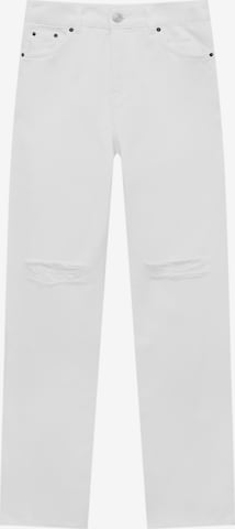 Pull&Bear Regular Jeans i hvit: forside