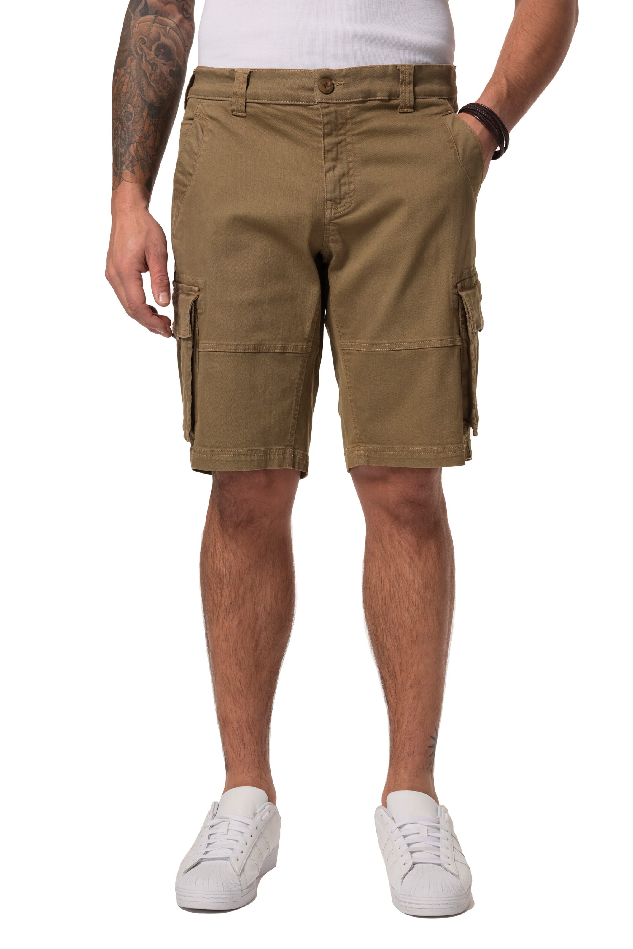 JP1880 Regular Cargobroek in Bruin: voorkant