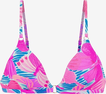 SUNSEEKER Triangle Bikini top in Pink: front