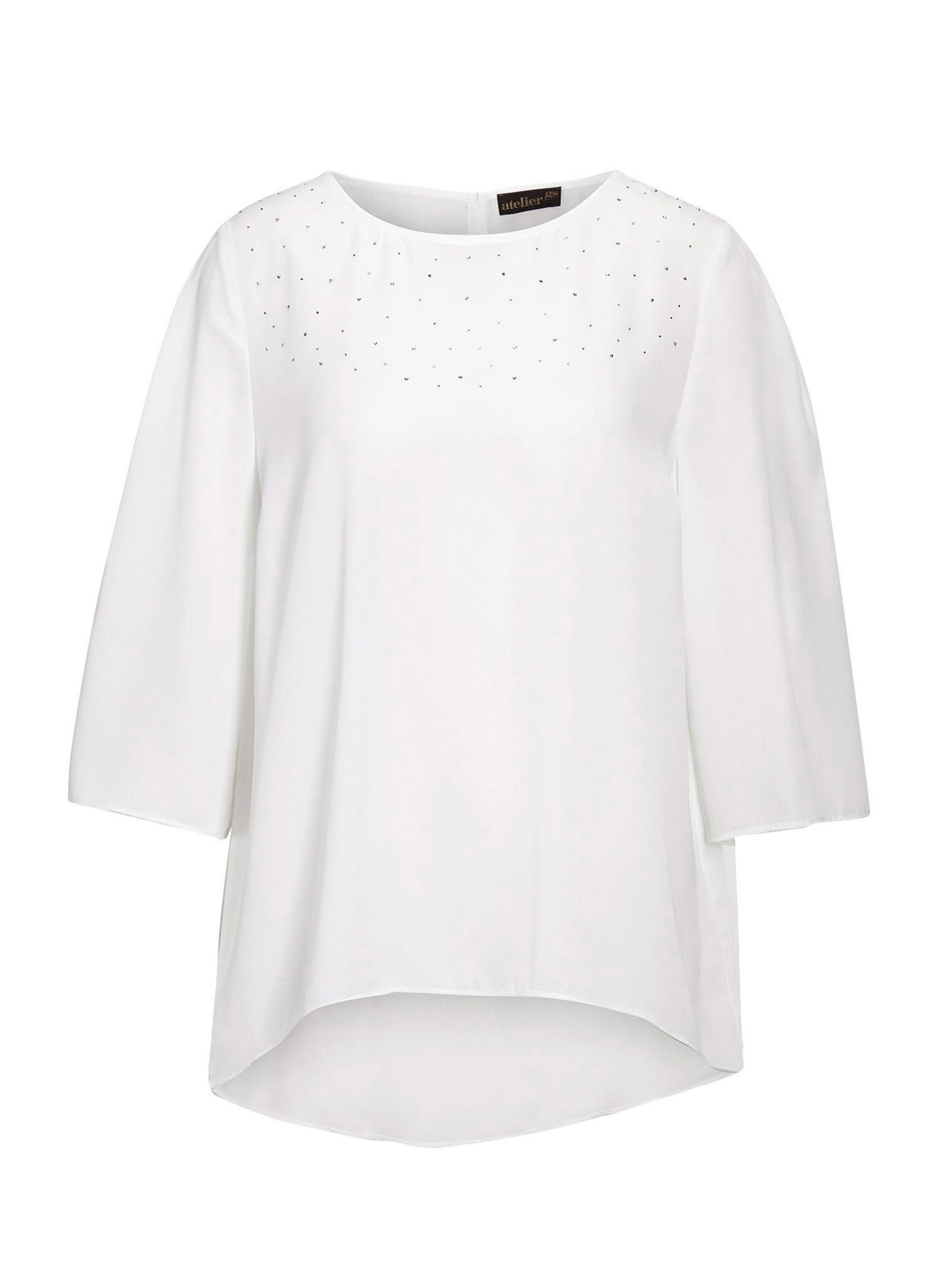 Goldner Bluse in Weiß: Vorderseite