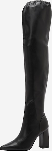 GLAMOROUS Over the Knee Boots in Black: front