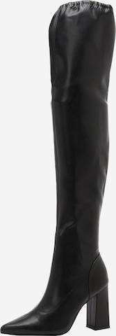 GLAMOROUS - Botas sobre la rodilla en negro: frente