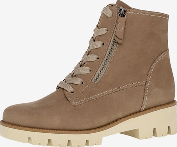 GABOR Lace-Up Ankle Boots in Brown: front