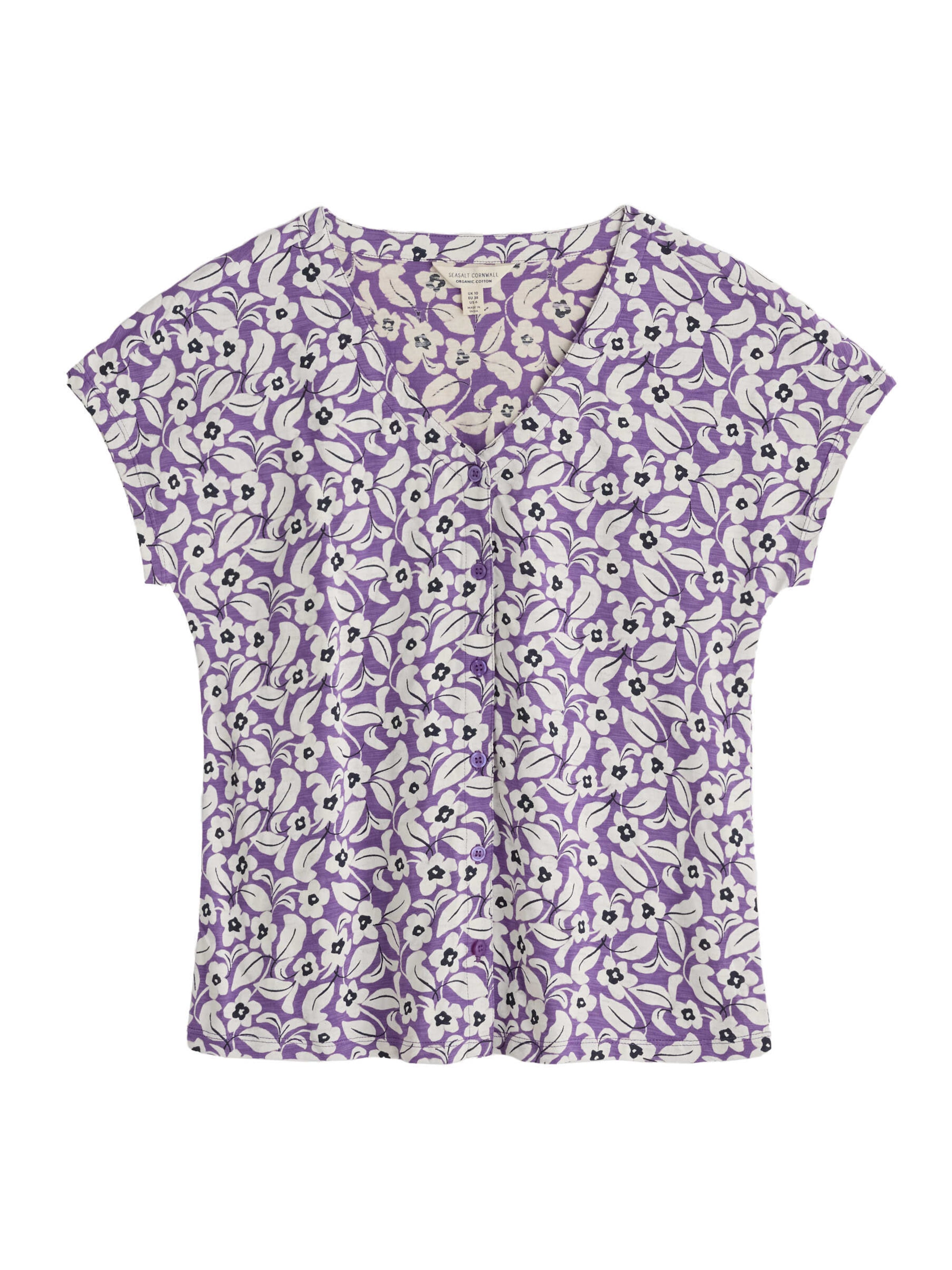 Seasalt Cornwall Bluse 'Studio Glass' in Lila: Vorderseite