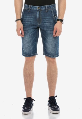 CIPO & BAXX Regular Jeans 'ELLIS' in Blauw: voorkant