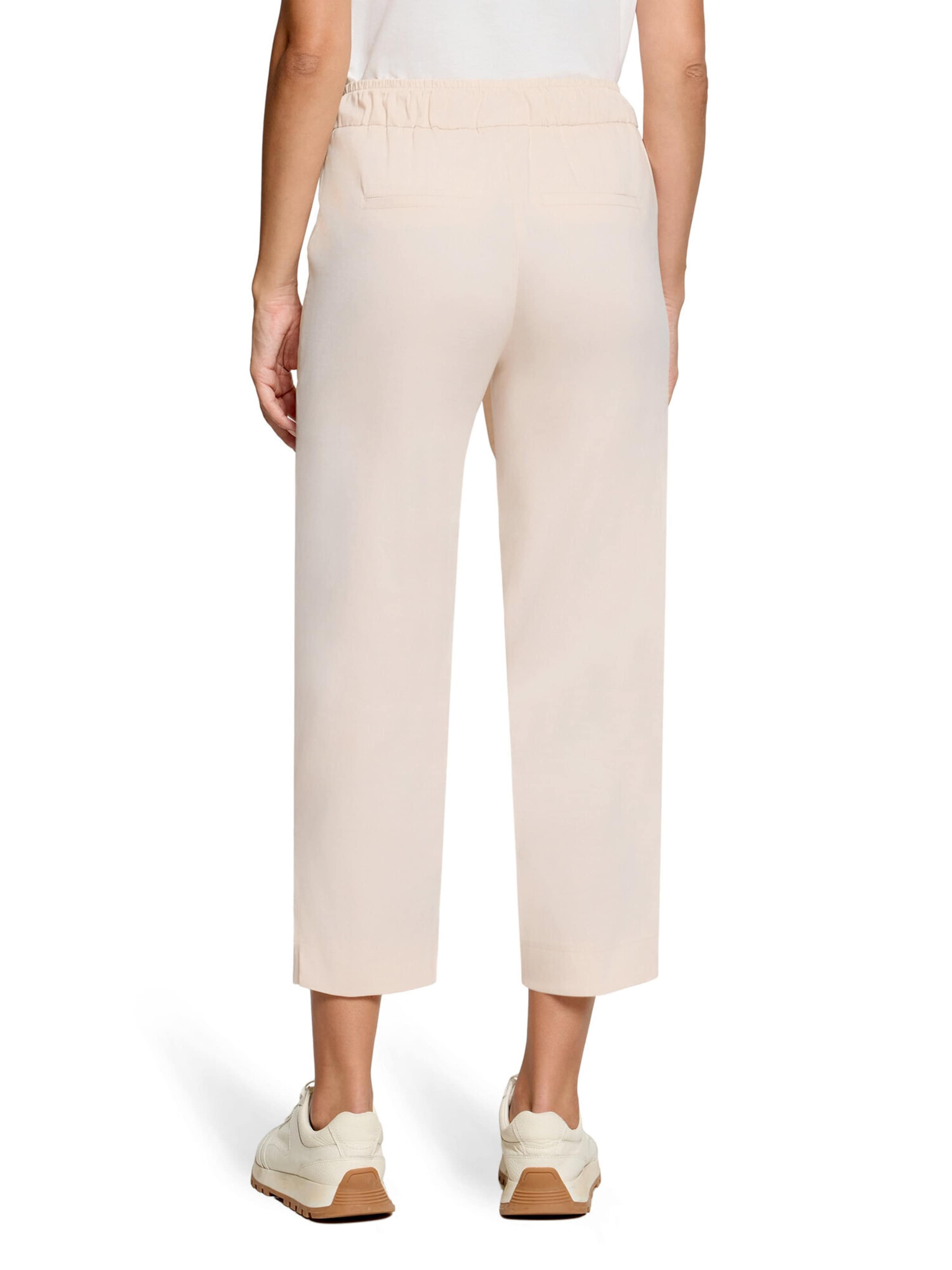 Slimfit Pantaloni con pieghe di Betty & Co in beige