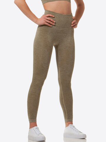 Skinny Pantalon de sport Stark Soul en vert : devant