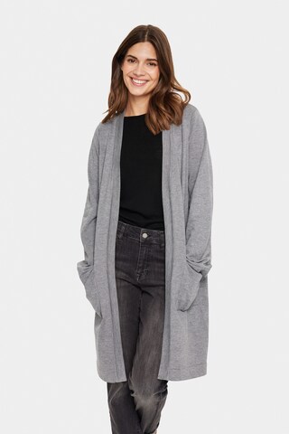 SAINT TROPEZ Cardigan 'Kila' i grå: forside
