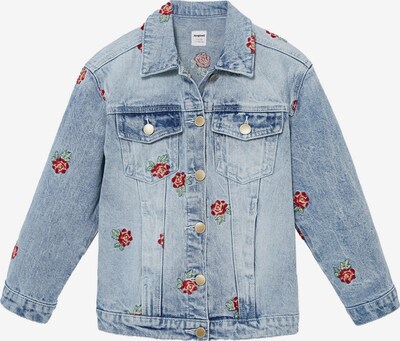 Desigual Prechodná bunda - modrá denim / svetlozelená / červená, Produkt
