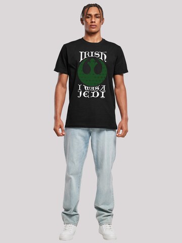 F4NT4STIC Shirt 'Star Wars Irish I Was A Jedi' in Zwart