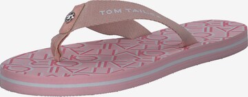 TOM TAILOR T-Bar Sandals in Beige: front