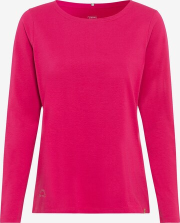 CAMEL ACTIVE Langarmshirt aus Organic Cotton in Pink: predná strana