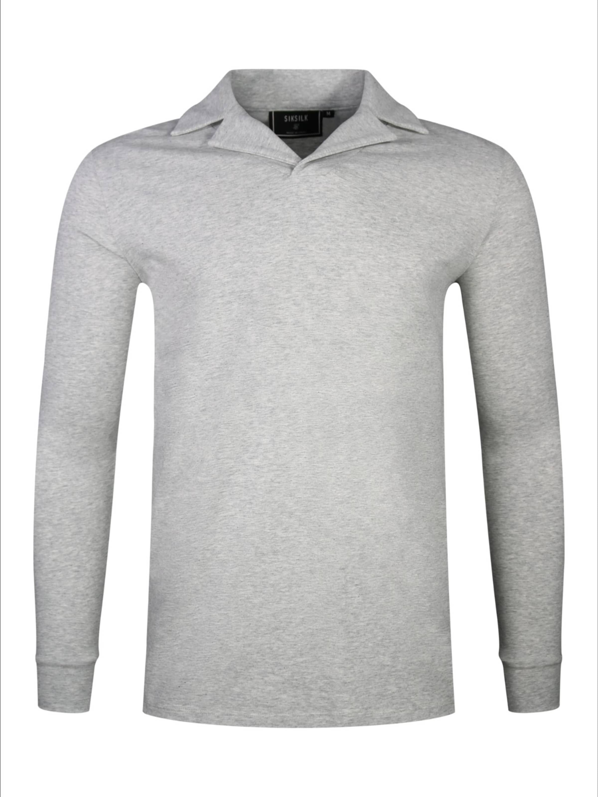 SikSilk Shirt in de kleur Lichtgrijs, Productweergave