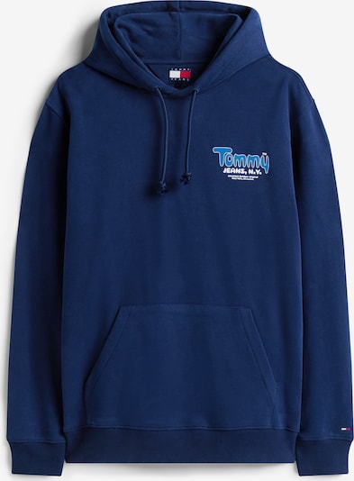 Megztinis be užsegimo iš Tommy Jeans, spalva – mėlyna / tamsiai mėlyna jūros spalva / balta, Prekių apžvalga