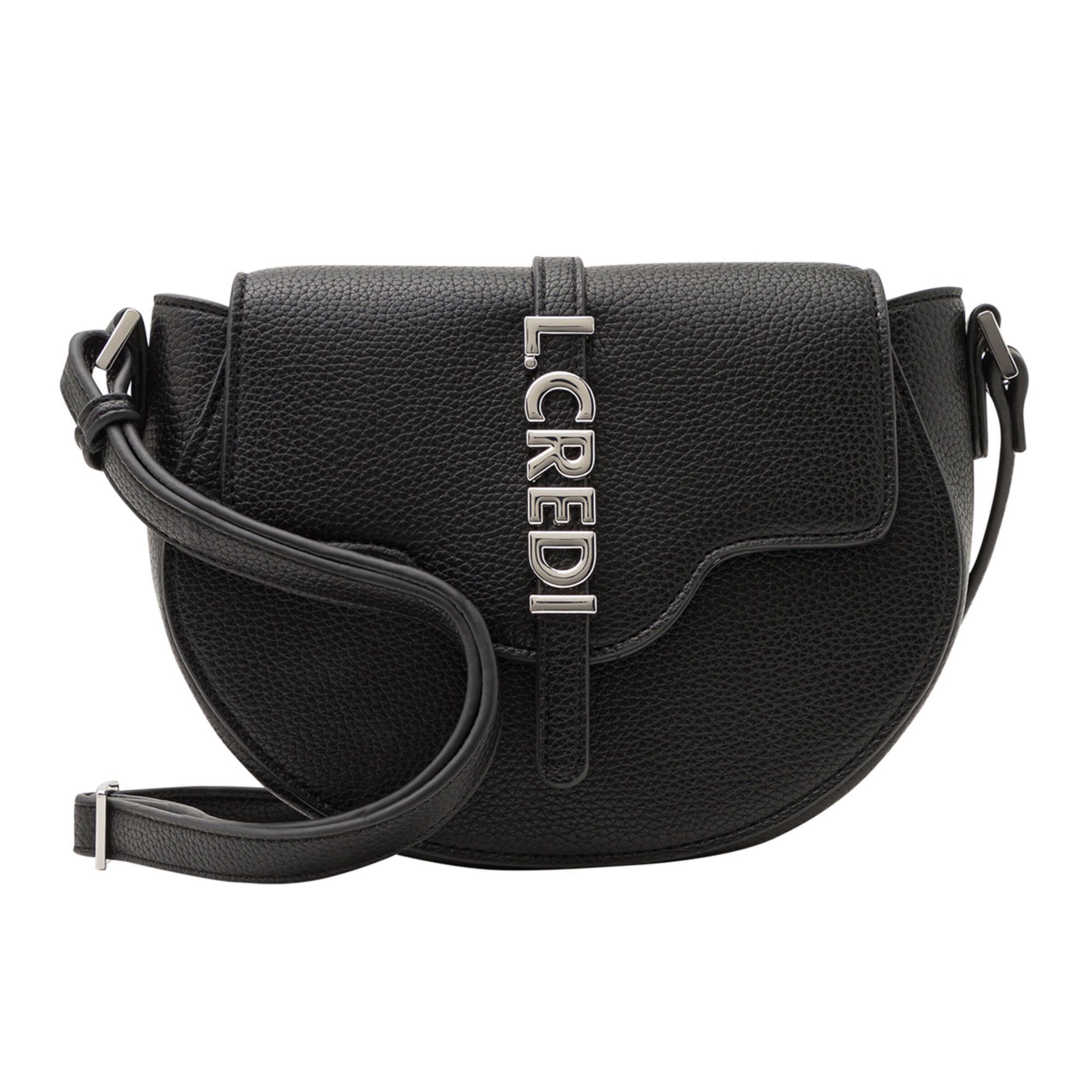 Sac à bandoulière 'Nanda' L.CREDI en noir : devant