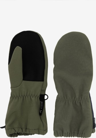 MAXIMO Handschuhe 'MINI-Fausthandschuhe,Softshell Reißverschluß' in Grün: Vorderseite