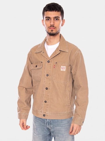 LEVI'S ® Between-season jacket 'SUNRISE TRUCKER TIGER'S EYES' in Brown