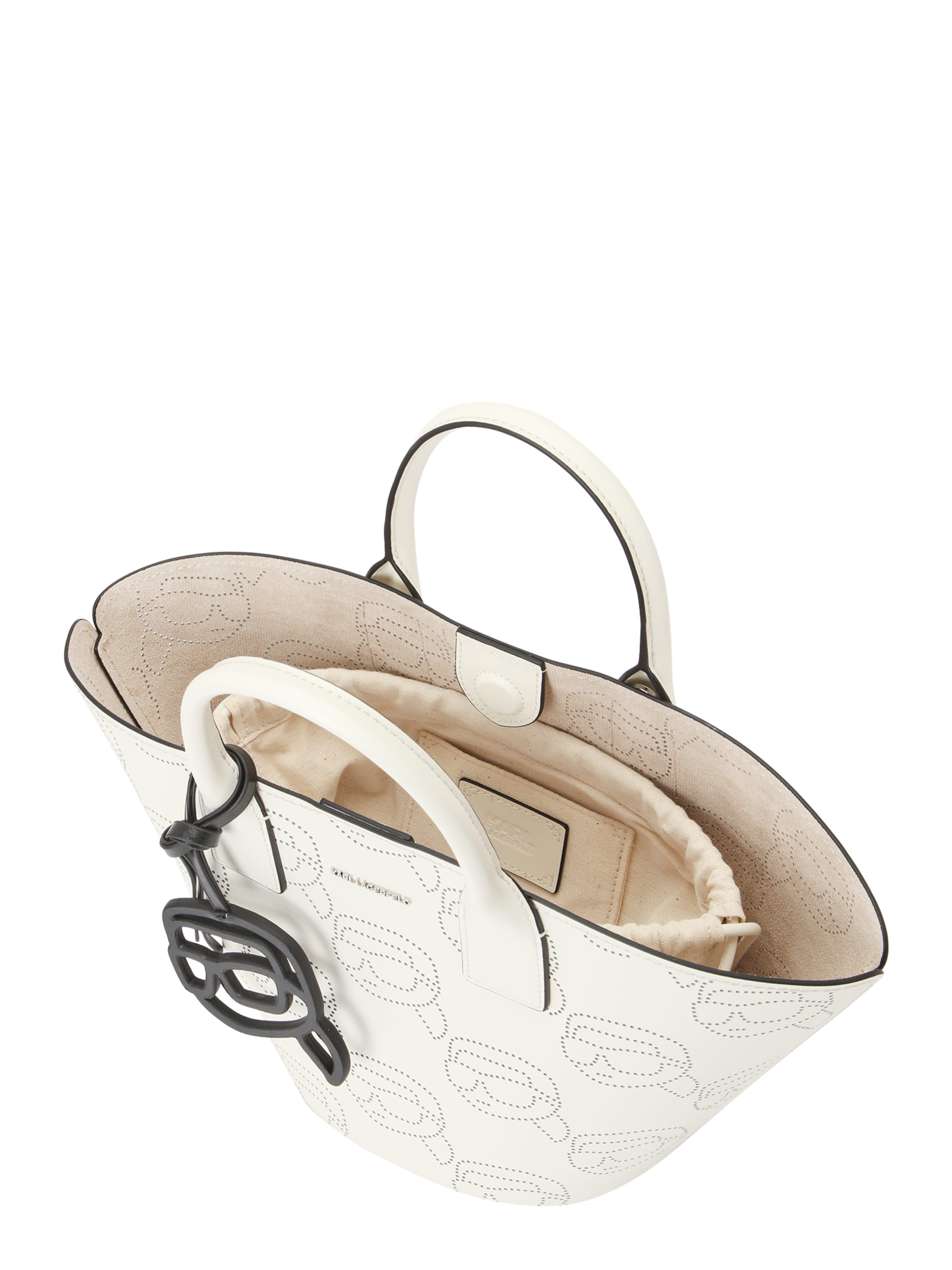 balts Karl Lagerfeld Rokassomiņa 'Ikonik 2.0'