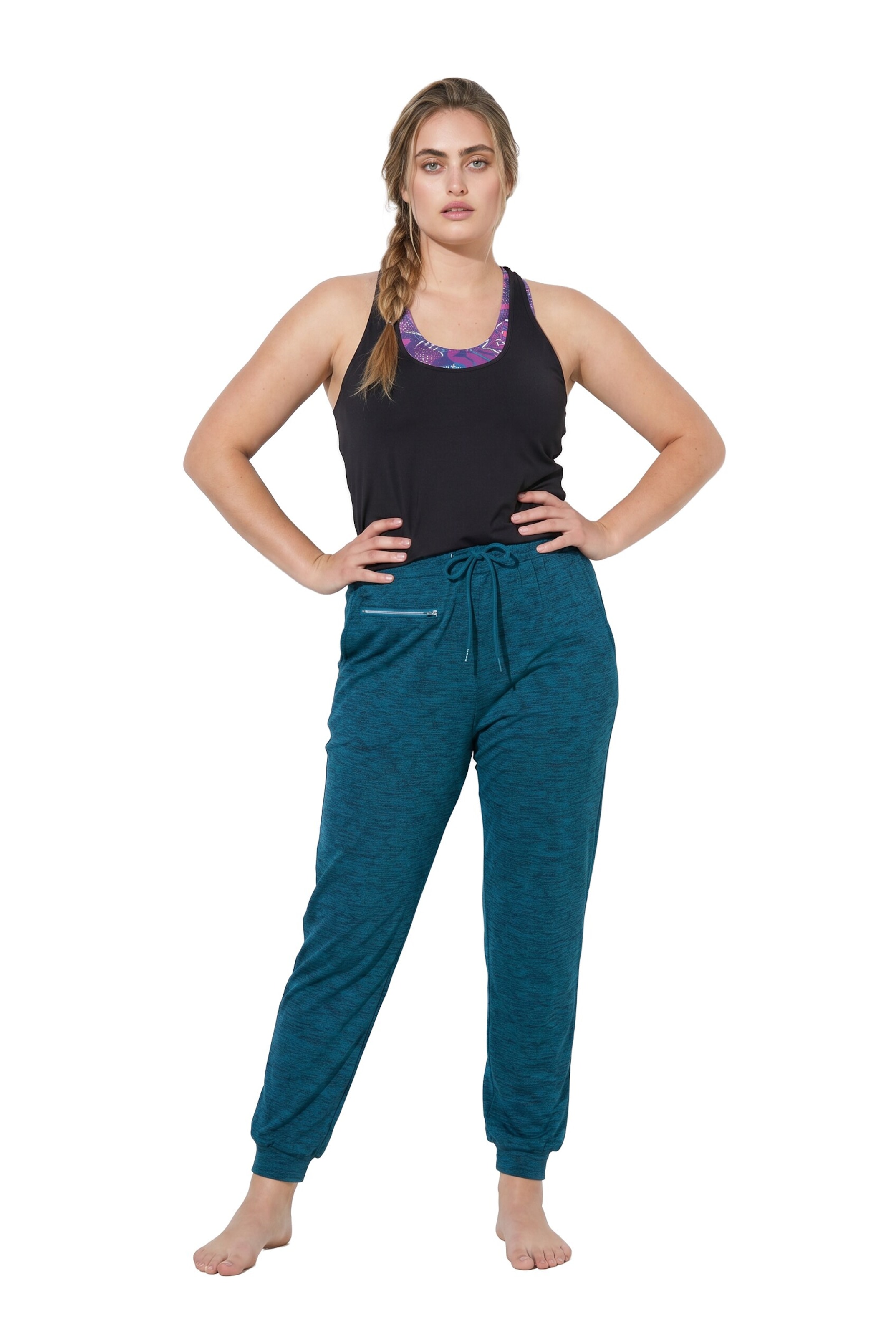 Ulla Popken Loosefit Broek in Blauw