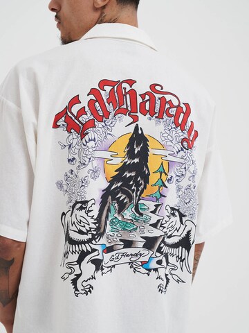 Ed Hardy Regular fit Πουκάμισο σε λευκό