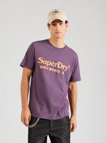 Superdry Μπλουζάκι 'VENUE' σε λιλά: μπροστά