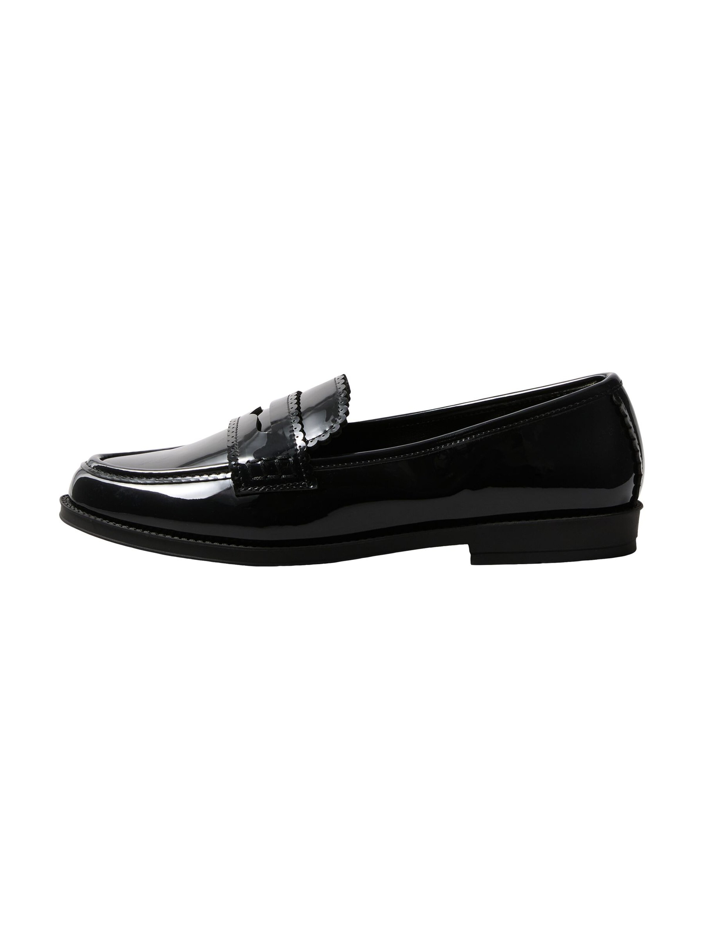 Chaussure basse love & roses en noir : devant